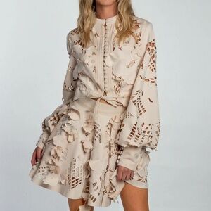 Elegant Cream Women's 2 piece outfit set